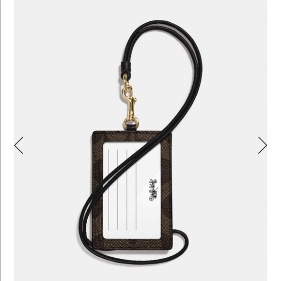 NWT Authentic Coach Id Lanyard In Signature Canvas - Picture 2 of 2